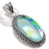 Natural Blue Triplet Opal 925 Sterling Silver Jewelry Pendant 2.29" A9p85