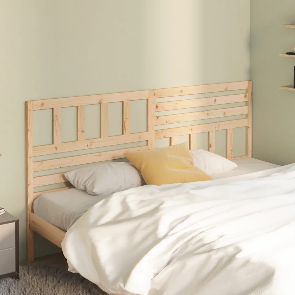 Headboard Solid Pine Wood 186 x 4 x 100 cm Brown