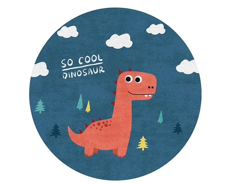 Мультяшные ковры для гостиной, милый декор для спальни, круглые коврики, нескользящий напольный коврик для стула, прикроватный ковер для детской комнаты, ковер для кабинета