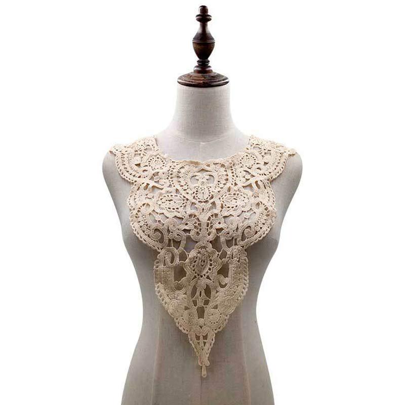 Hollow Dress Applique DIY Sewing Motif Lace Collar Sewing Craft Blouse High Quality Lace Fabric 1PC 3D Hot Sale Trims Popular Neckline Decor
