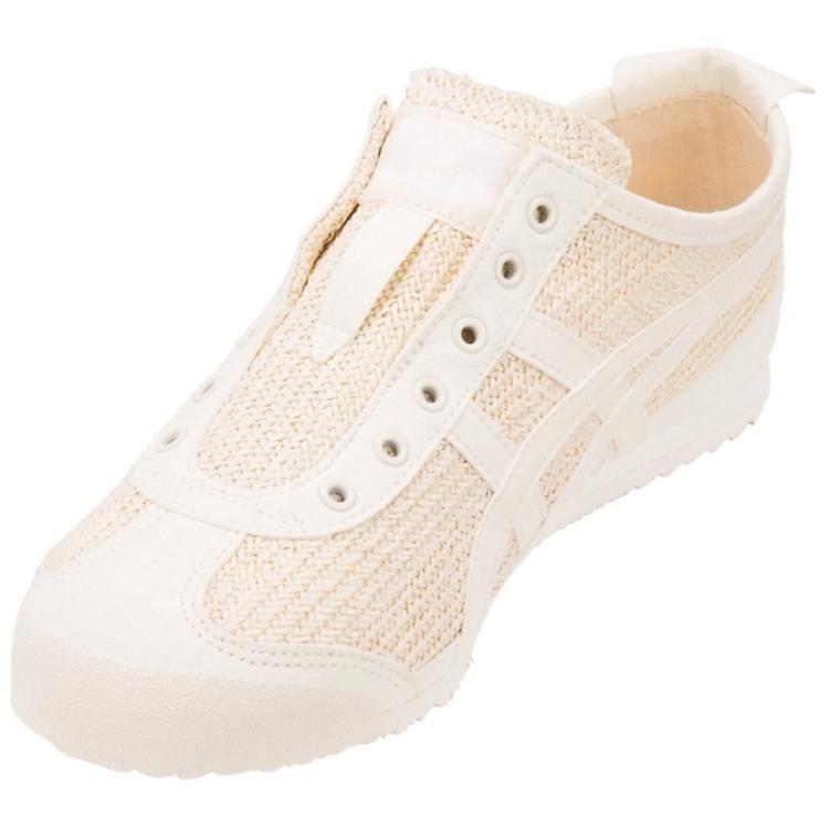 ONITSUKA TIGER MEXICO 66 SLIP on Тканевая амортизация Устойчивость к скольжению Устойчивость к истиранию Низкие повседневные туфли Женские 1182A046-101