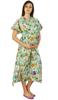 Bimba Kaftan With Belt Nursing Night Gown| Front & Back Buttons-To Be Moms