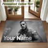 Crystal Velvet Square Rug Custom NameKontra K Pattern Non Slip Home Floor Decor Rug