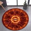 L-Lord R-Ring Printed Round Carpet Living Room Rugs Floor Carpet Bath Mats Bedroom Rug Washable Anti-Slip Fire Eye Yoga Mat