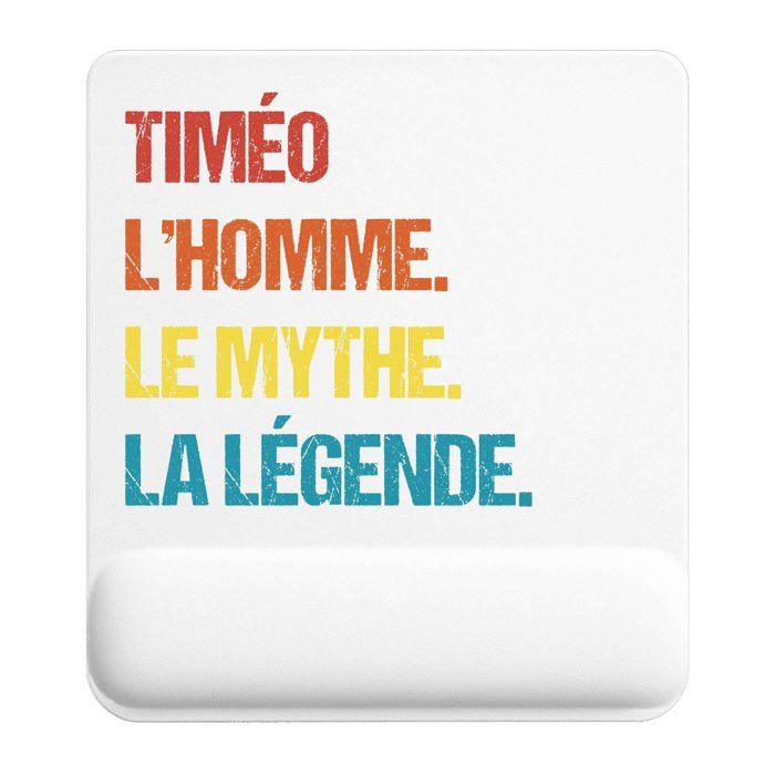 Tapis de souris - PLANETEE - Timéo Mythe Légende Vintage - 22x18 cm - Surface lisse antidérapante - Épaisseur 3 mm