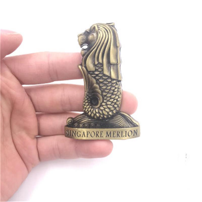 Metal Refrigerator Stickers Three-dimensional Magnetic Memorial High-end Alloy Fridge Magnet