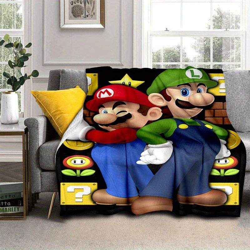 1 шт. Плюшевое одеяло Super Mario Brothers - Мягкое и удобное для всех сезонов, Отличный подарок!B06040m