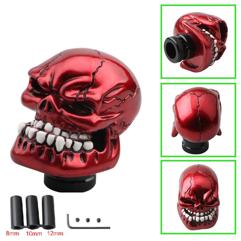 Ghost Skull Shape Head Manual Gearbox Shift Knob Big Teeth Manual Gear Stick Shifter Lever Knob for Car