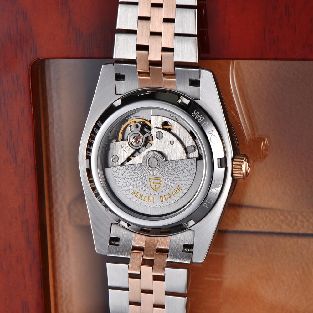 PAGANI DESIGN Watches New Luxury Automatic Mechanical Watch For Men Enamel Dial Sapphire Crystal Waterproof Stainless Steel