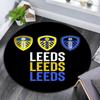 Leeds United logo pattern round rug,Carpet Rug for Living Room Bedroom Playroom ,Non-slip Floor Mat,Holiday Gifts and Birthday Gifts.