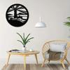 Metal Lighthouse Art Wall Decor Elegant Lighthouse & Beach House Sign, Unique Metal Wall Decoration & Sticker for Coastal Themes