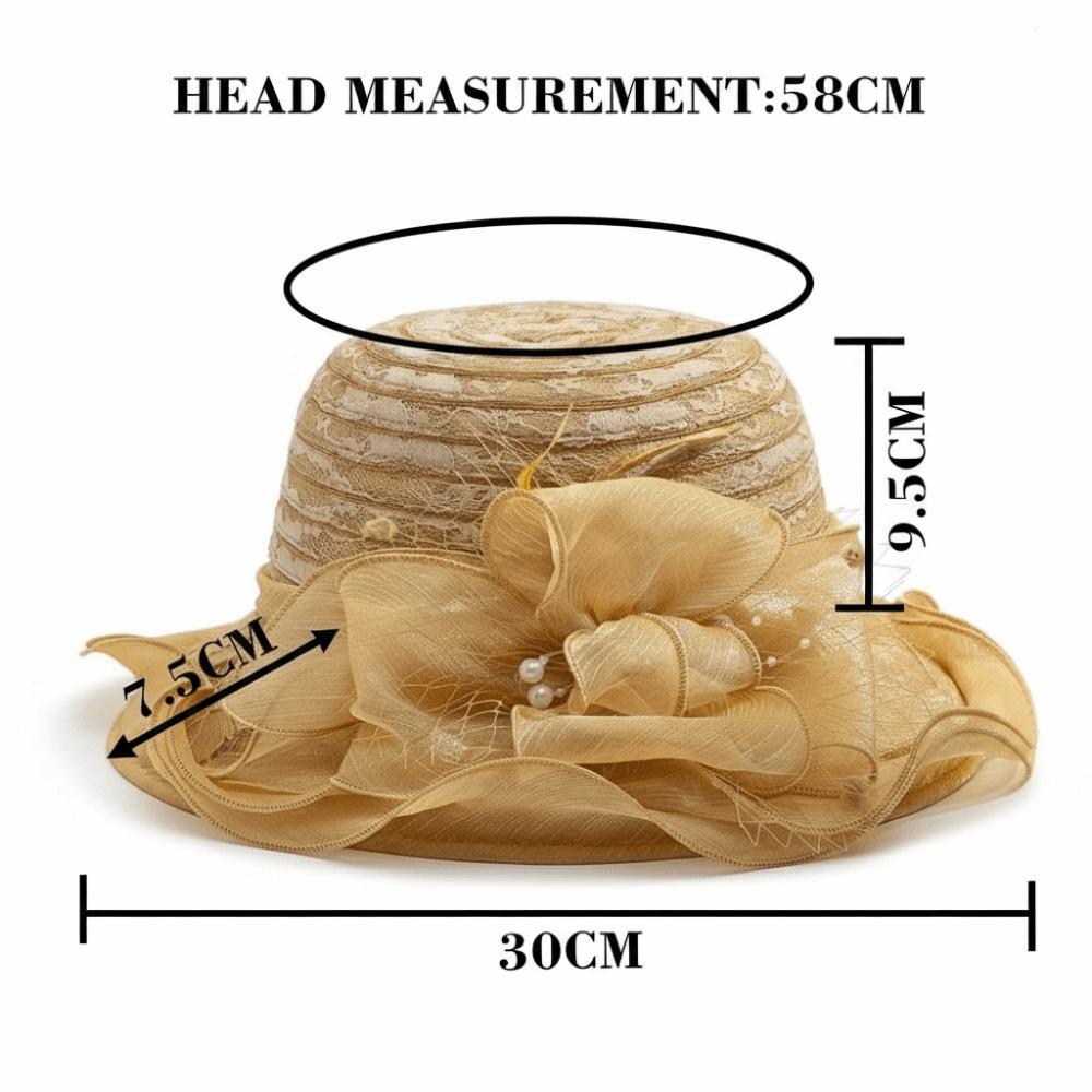 Breathable Sun Cap Wide Brim Millinery Church Hat Fashion Accessory Bucket Hats Outdoor Travel