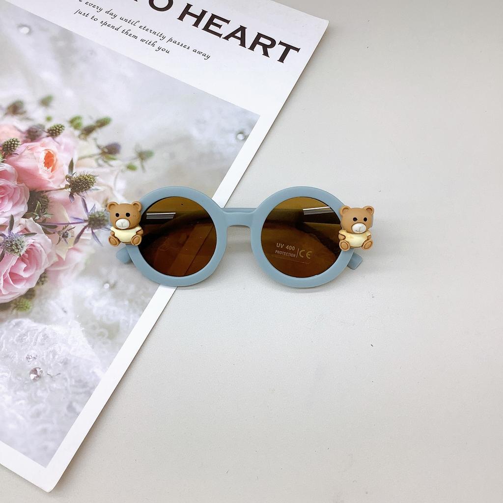 Веселье для детей, милые детские солнцезащитные очки, модные для мальчиков и девочек, солнцезащитные очки в виде медвежат, солнцезащитный крем, солнцезащитные очки с защитой от солнца и ультрафиолета.