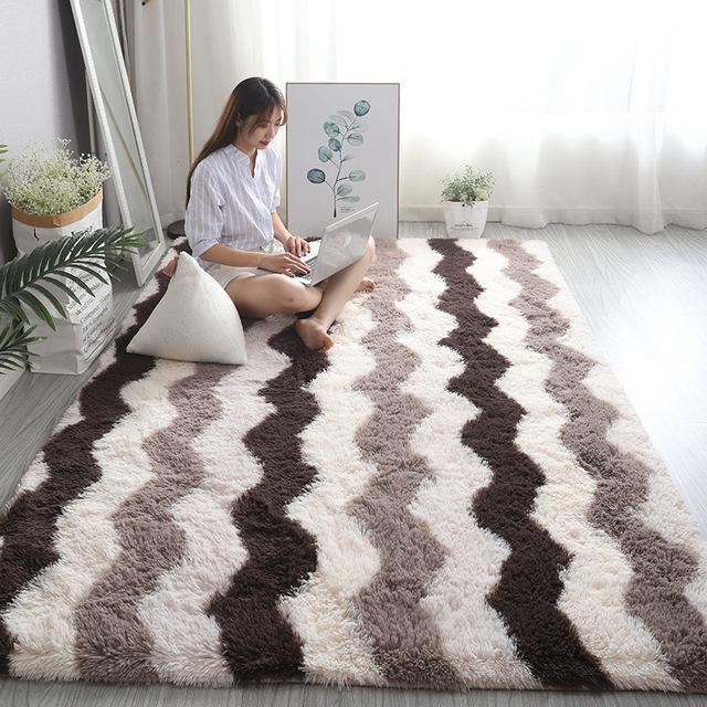 For Bedroom Living Room Home Carpet Nordic Fluffy Plush Children 'S Room Decor Non Slip Mats Lounge Porch Table Coffee Large Rugs