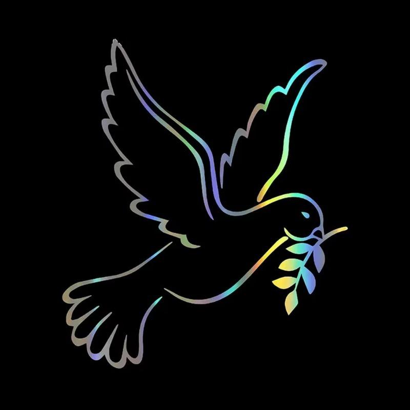 Engrave 20x17cm Dove of Peace Car Sticker Auto Body Bumper Windows Motorcycle Laptop Walls Vinyl Film Decal Car Tuning