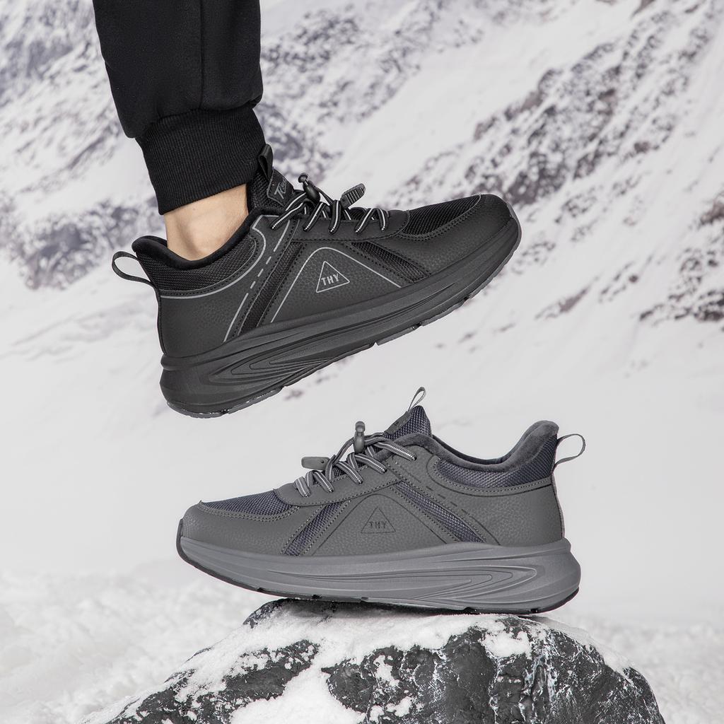 Taiheyuan Old Beijing Cloth Shoes Winter Couple's Short Velvet Thickened Anti Splashing, Anti slip, Warm, Cold resistant Walking Cotton Shoes