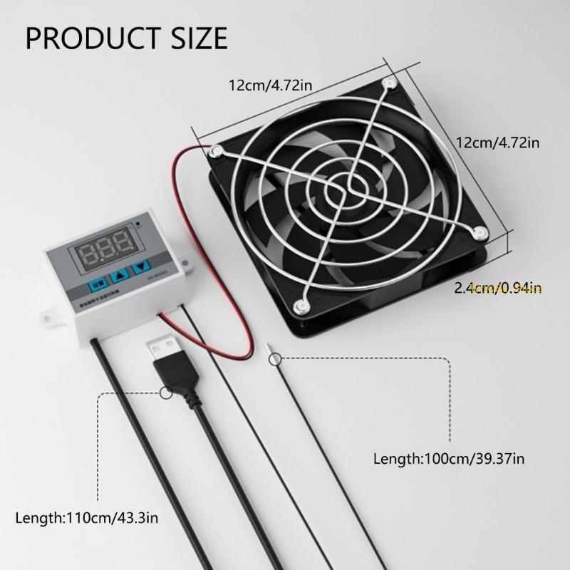 Бесшумные USB-вентиляторы охлаждения 120 мм с термостатом для эффективного охлаждения в шкафах HX5E