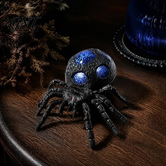 Stretchy Spider Toys 1/4Pcs Halloween Glitter Squeeze Toy, Stress Relief Realistic Scary Prank Toy Party Fake Decoration Anxiety Gadget