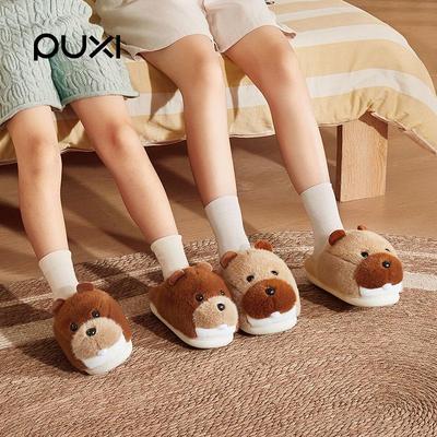 Мультяшные тапочки-сурки для всей семьи Пуси: Милые, пушистые хлопковые тапочки для женщин и детей – уютная и теплая домашняя обувь