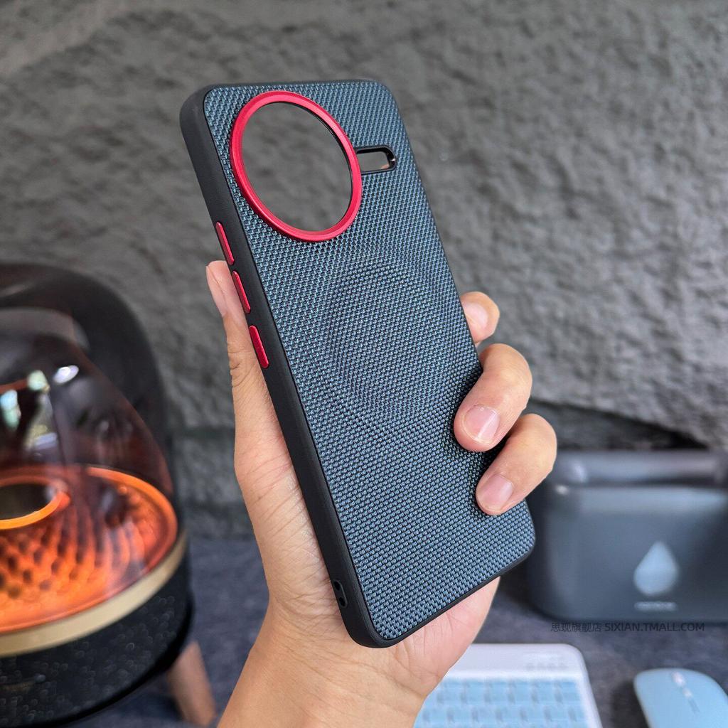 Чехол для Xiaomi POCO F7 Ultra F7 Pro Модный Магнитный Для MagSafe Нейлон ПУ Кожа Силикон Ударопрочный Нескользящий Бампер