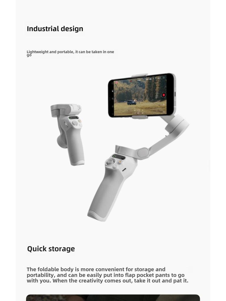 Ручной стабилизатор DJI Osmo Mobile SE: Портативный складной стабилизатор для селфи с защитой от сотрясений