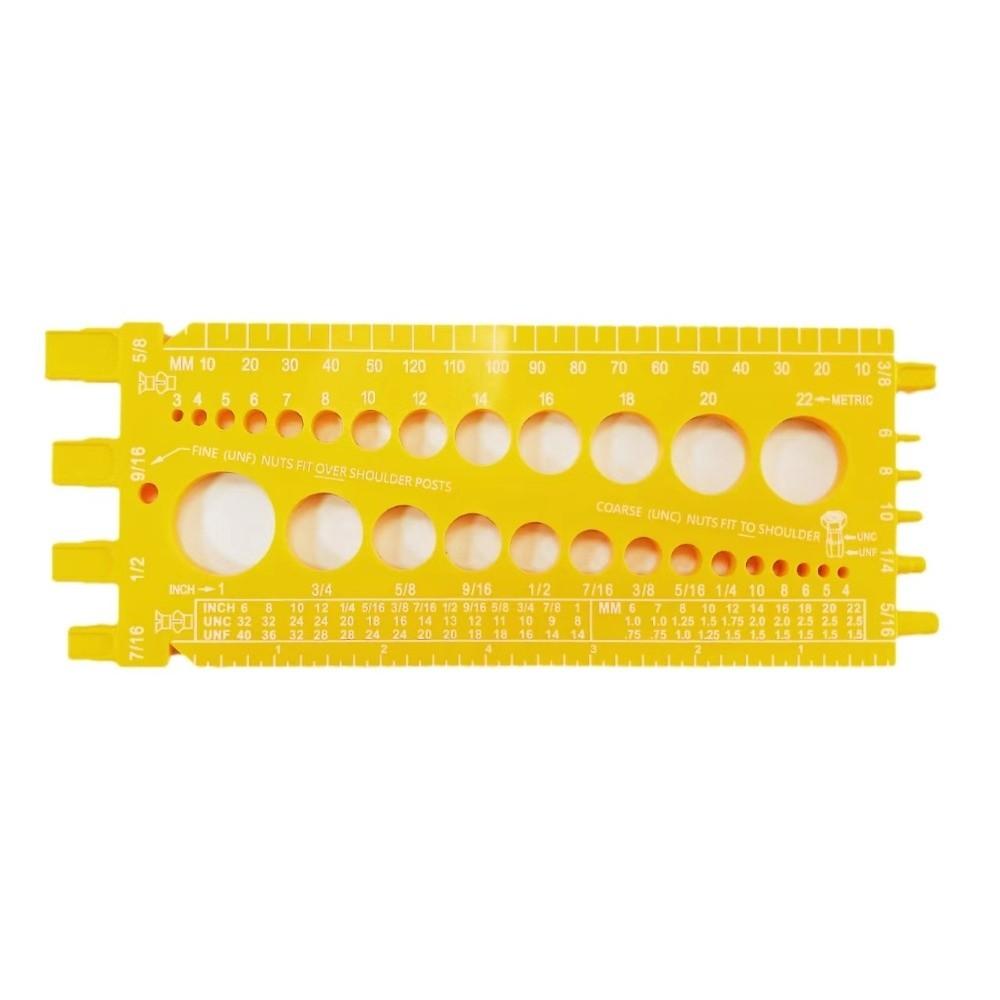 Имперский стандартный калибр гаек Метрический размер Резьбомер Измерительный инструмент Идентификация болтов и винтов