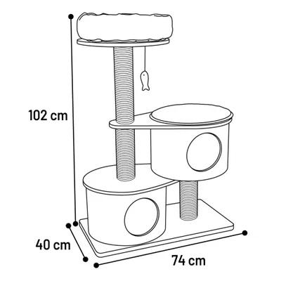 Cat Tree with Hideaways and Lounger
