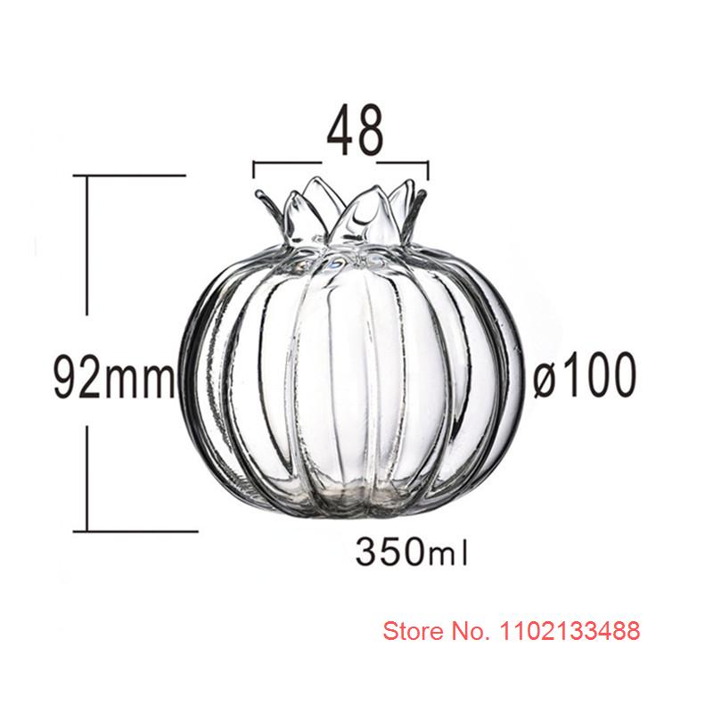 350 мл прозрачная коктейльная чашка с цветком граната и соломинкой, уникальная стеклянная посуда для ресторана, стакан для питья, кружка для смузи, сока, оптовая продажа