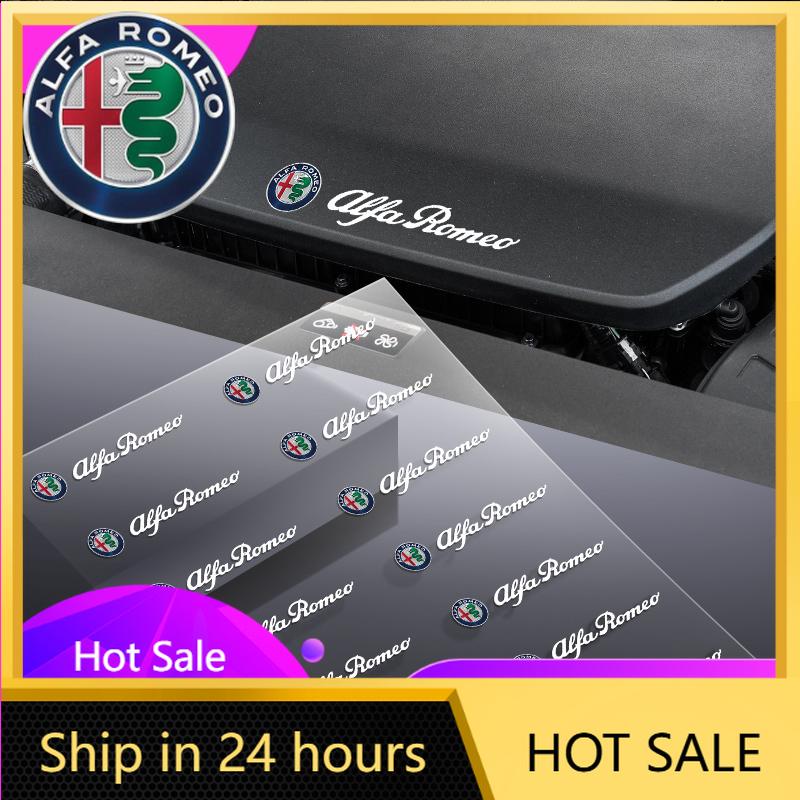 Car Stickers For Alfa Romeo 1/2/5/10Pcs Car Logo Car Door Handle Anti Scratches Stickers For Alfa Romeo Giulietta GT 159 147 156