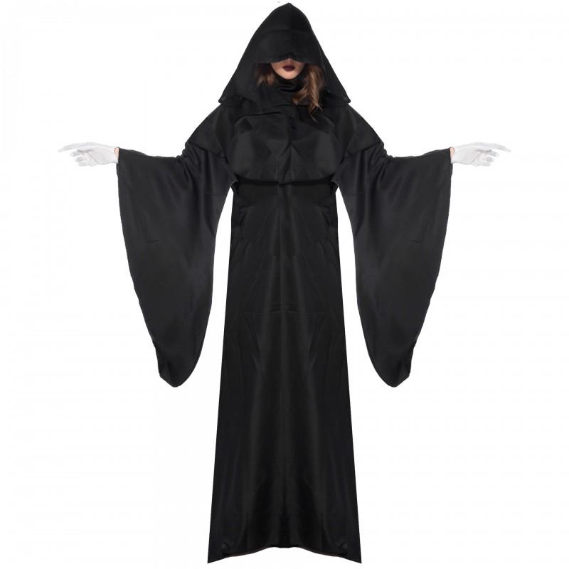 Plus Size Grim Reaper Witch Costume Cosplay Dress Halloween Party Role Play