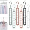 10pcs Space Saving Hanger Holder 9Holes Multi Hanger Organizer Space Saving Hanger Rotating Magic Hanger for Closet Space Saving