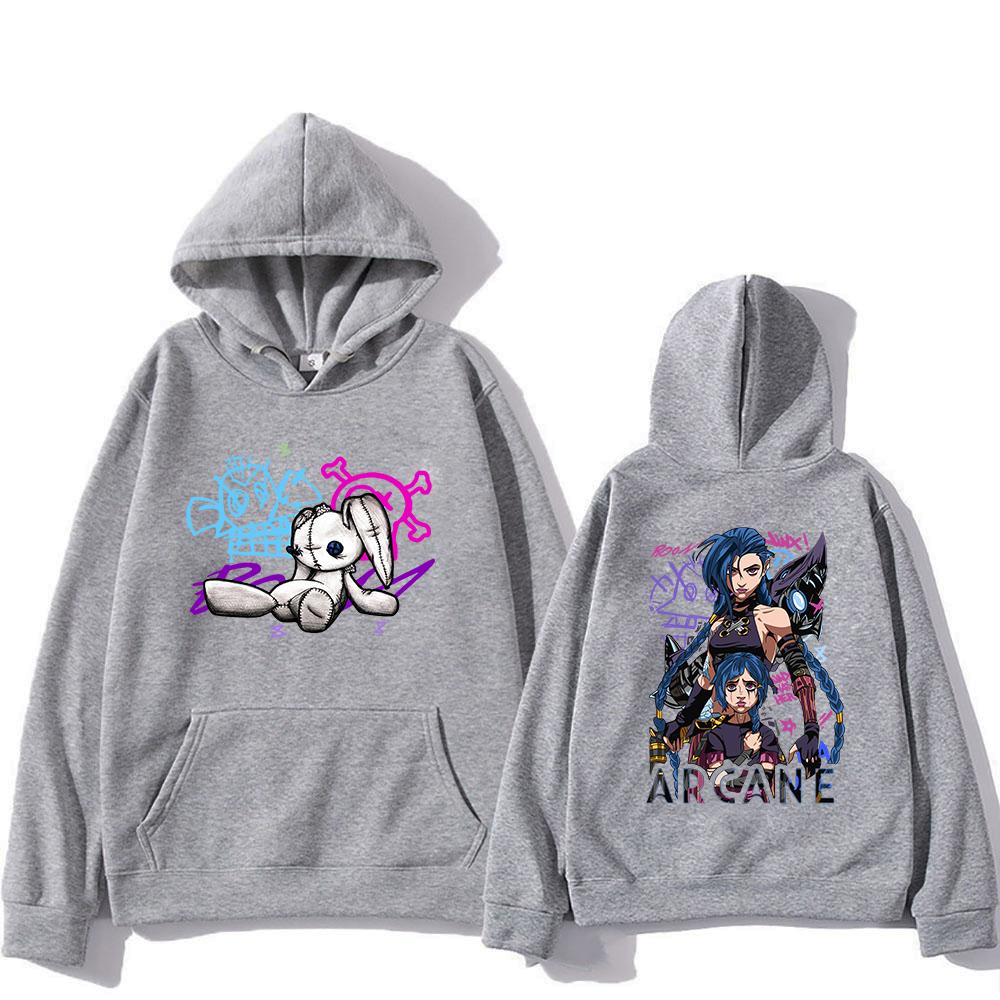 Худи Arcane Jinx 2025 Ретро Мужские/женские Худи Харадзюку Эстетичная одежда Унисекс Зимний Флисовый Пуловер Толстовка Винтажный