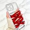Предупреждающая лента Чехол для телефона Для iPhone 17 16 15 14 13 12 11 Mini Pro Max Plus Прозрачный чехол