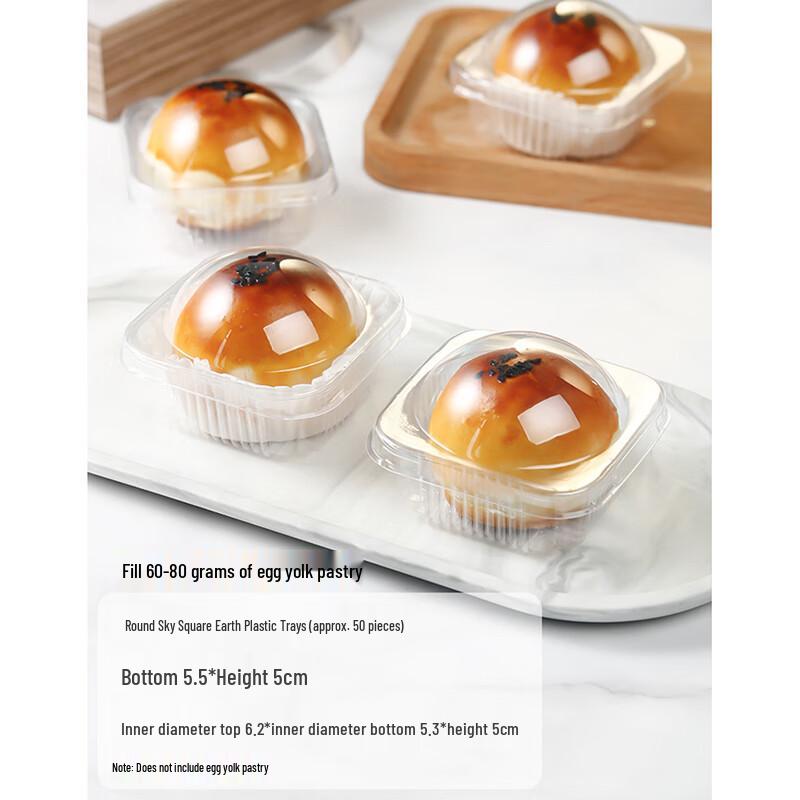 Disposable Blister Tray for 60-80g Egg Yolk Pastries & Mooncakes