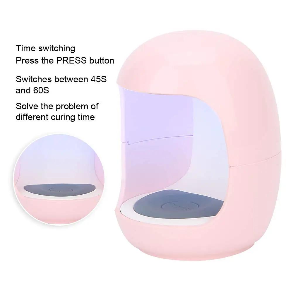 Мини-лампа для маникюра, светодиодная лампа для ногтей, портативная USB-лампа для сушки гель-лака на один палец, УФ-светодиодная лампа для сушки ногтей для дома