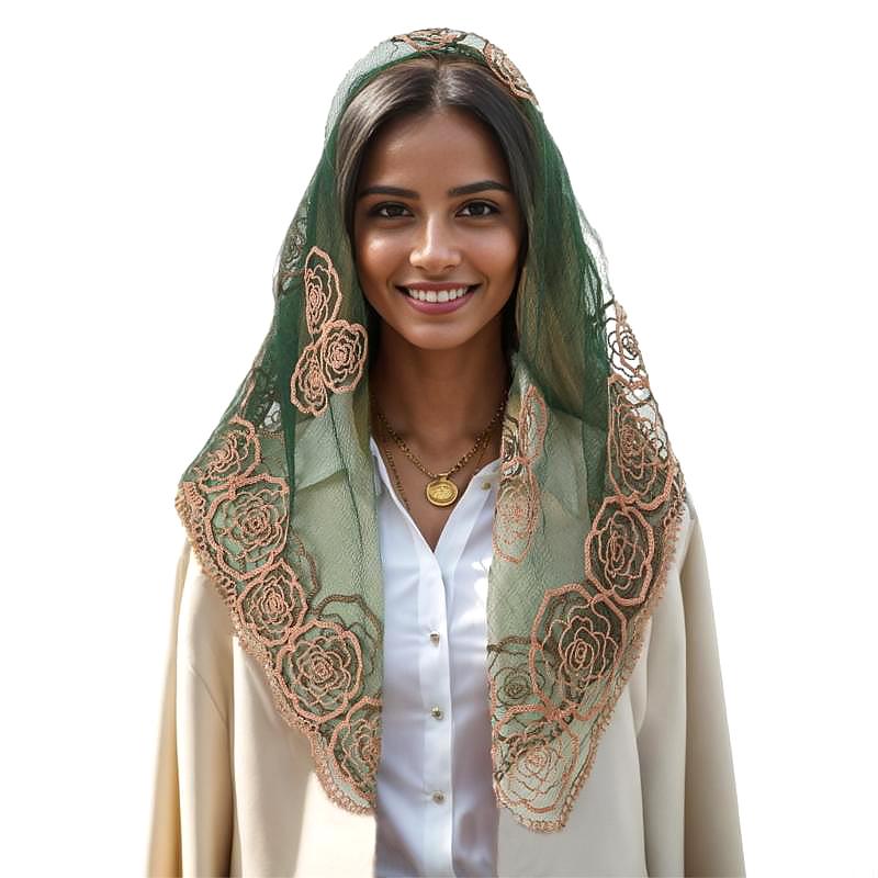 1Pc Lace Versatile Patterned Photography Props Headscarf Fashion Wedding Headscarf Scarf Cotton