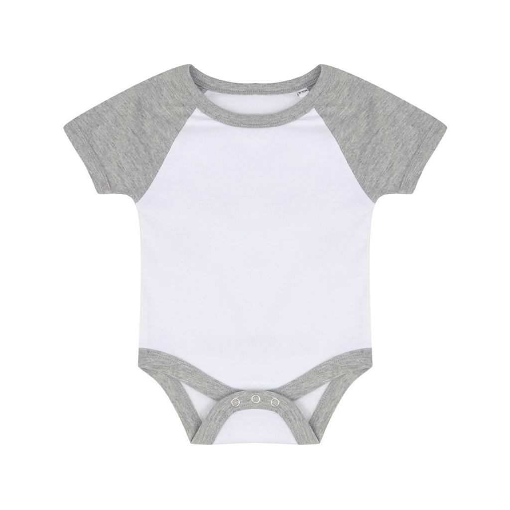 Larkwood Baby Boys/Girls Essential Short Sleeve Baseball Bodysuit