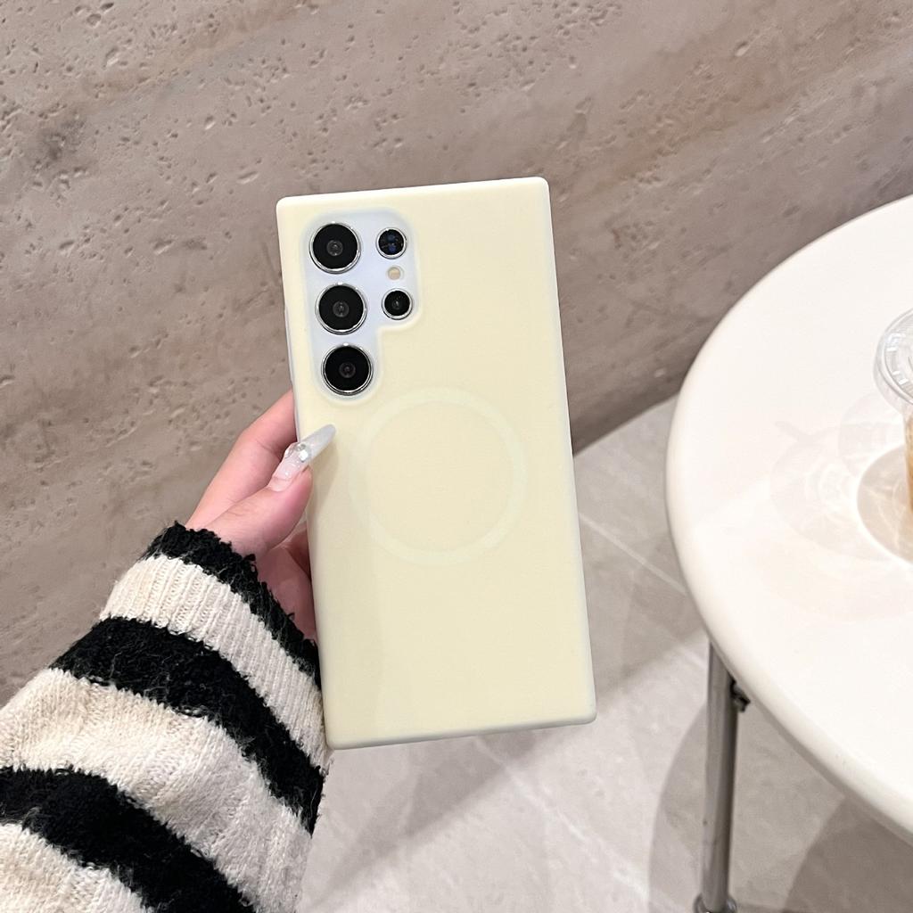 Samsung Liquid Jelly Suitable for S25UItra Magnetic Suction Phone Case S24 Anti Slip Anti Fall S23 Simple Skin Feeling Protection