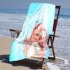 proof beach towel with Karol G pattern - soft,absorbent,quick-drying,machine washable - perfect for swimming,camping,bathing