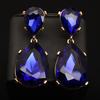 Электронная коммерция, серьги из сплава с кристаллами и драгоценными камнями, крупные серьги-капли, преувеличенно модные женские украшения для ушей.