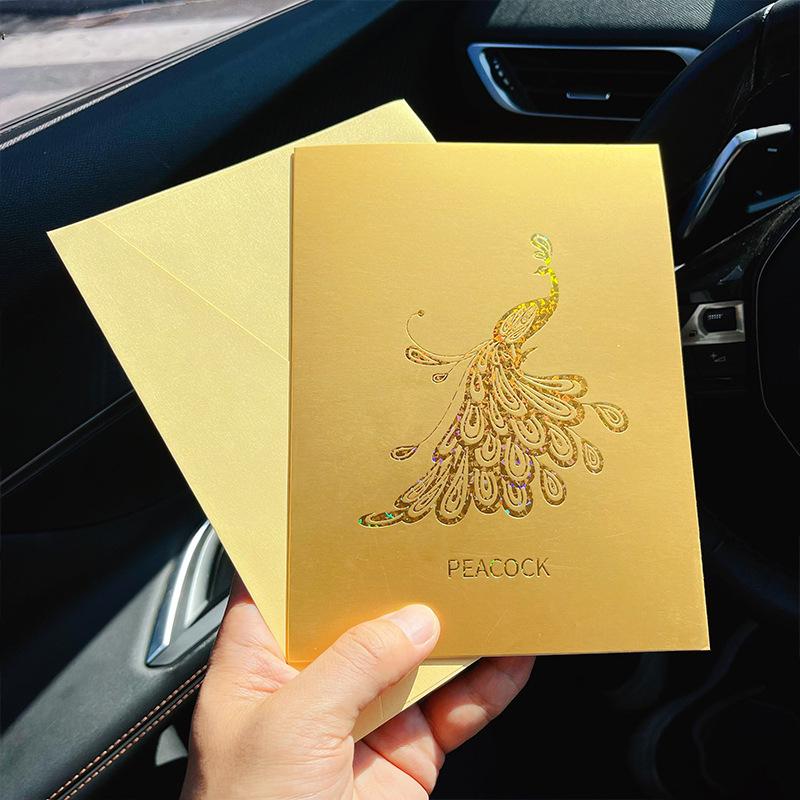 Сияющий павлин 3D Pop-Up открытка - Мечтательный день рождения, Праздник, Общее поздравление, День учителя