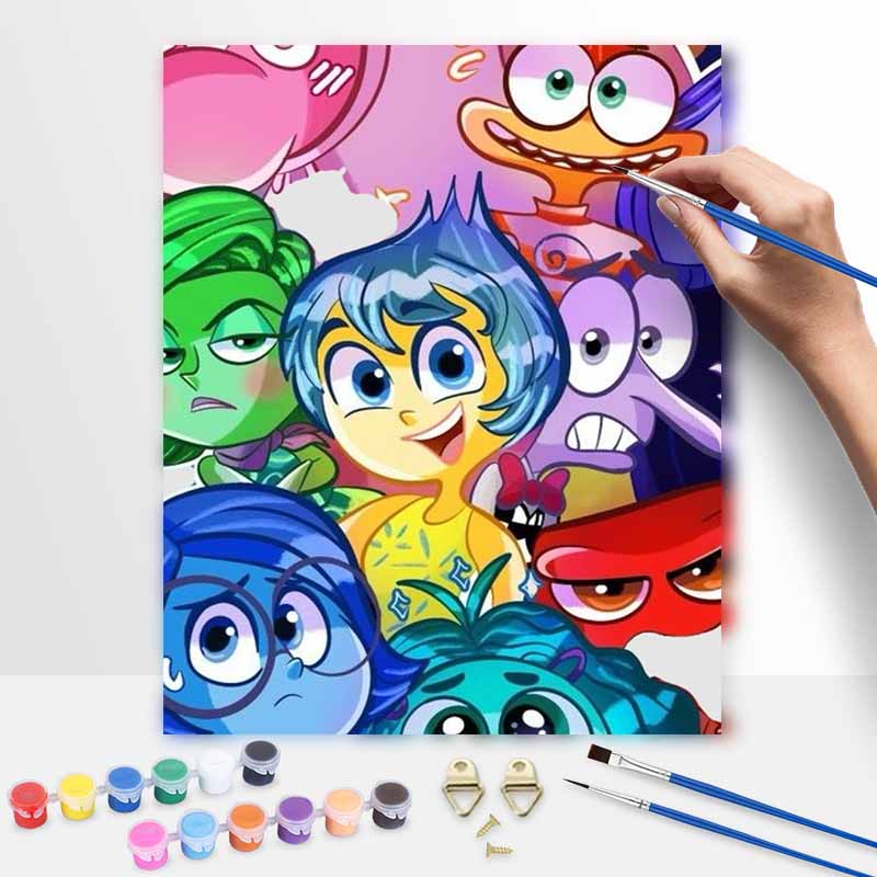 Disney Inside Out digital oil painting diy handpainted coloring painting home decoration gift wall art character room decor craft set
