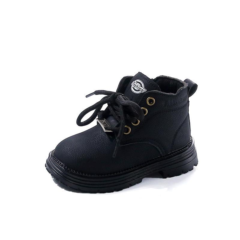 Детская мода Ботинки короткие в британском стиле Боковая молния M Ботинки Мартина Обувь