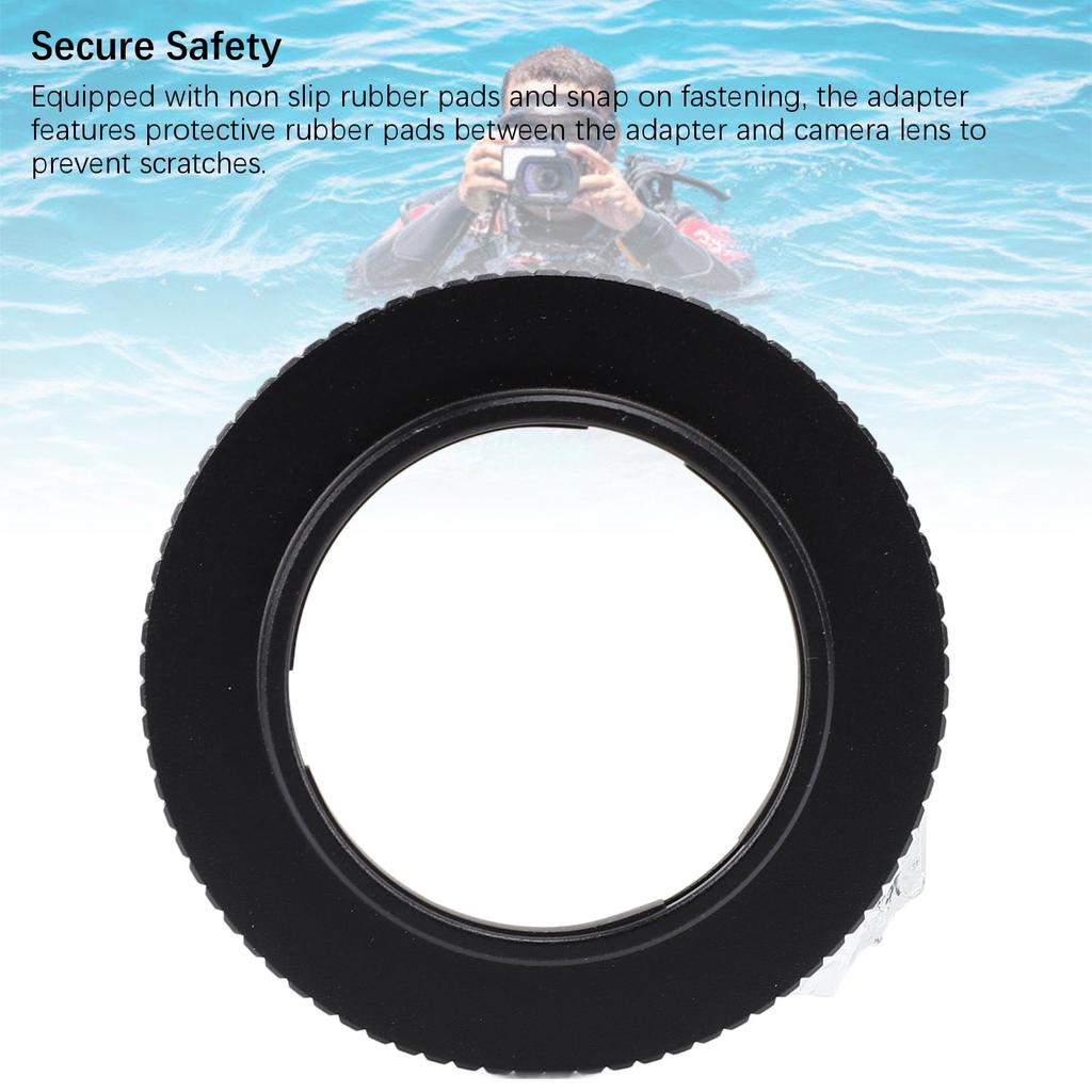 Action4 49MM Адаптер для объектива Алюминиевый сплав Адаптер для фильтра камеры Резина Высокий ЧПУ Совместим с 49MM Круглое фильтрующее кольцо, Кольцо, Нескользящая накладка, Прочность,