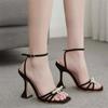 2021 Large Size Buckle Strap High Heel Women's Sandals