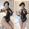 Sex underwear open one-piece hollow transparent sling chain lace hot free fun