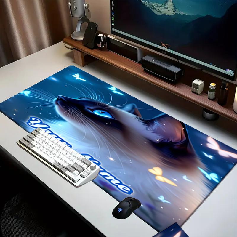 1PC Custom Name Cat Dreamscape" Mouse pad, keyboard and mouse desk pad, for computer notebook Birthday Gift For Any Room Or Office