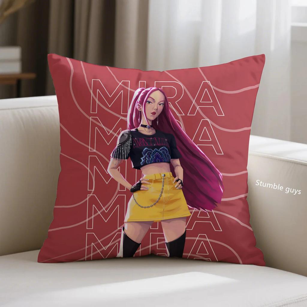Kpop Cushion Cover Demon Hunters Anime Sofa Pillowcase For Fans