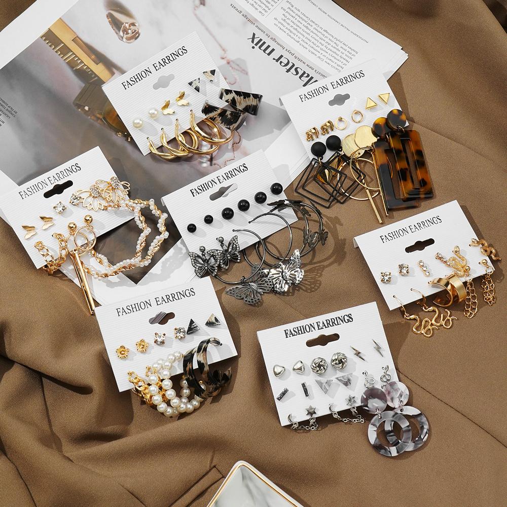 Модный изысканный комплект металлических серег для женщин, висячие серьги с геометрическим кругом, акриловые серьги, модные ювелирные изделия