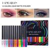 HANDAIYAN Eye Shadow Pen 12 -colored Eyeliner Pen Sleeve Installed Matte Fast Dry Liquid Eyeliner Eyeliner Glue